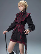 Devils Convention Gothic Ouji Blouse and Suspender Shorts Set - image 2