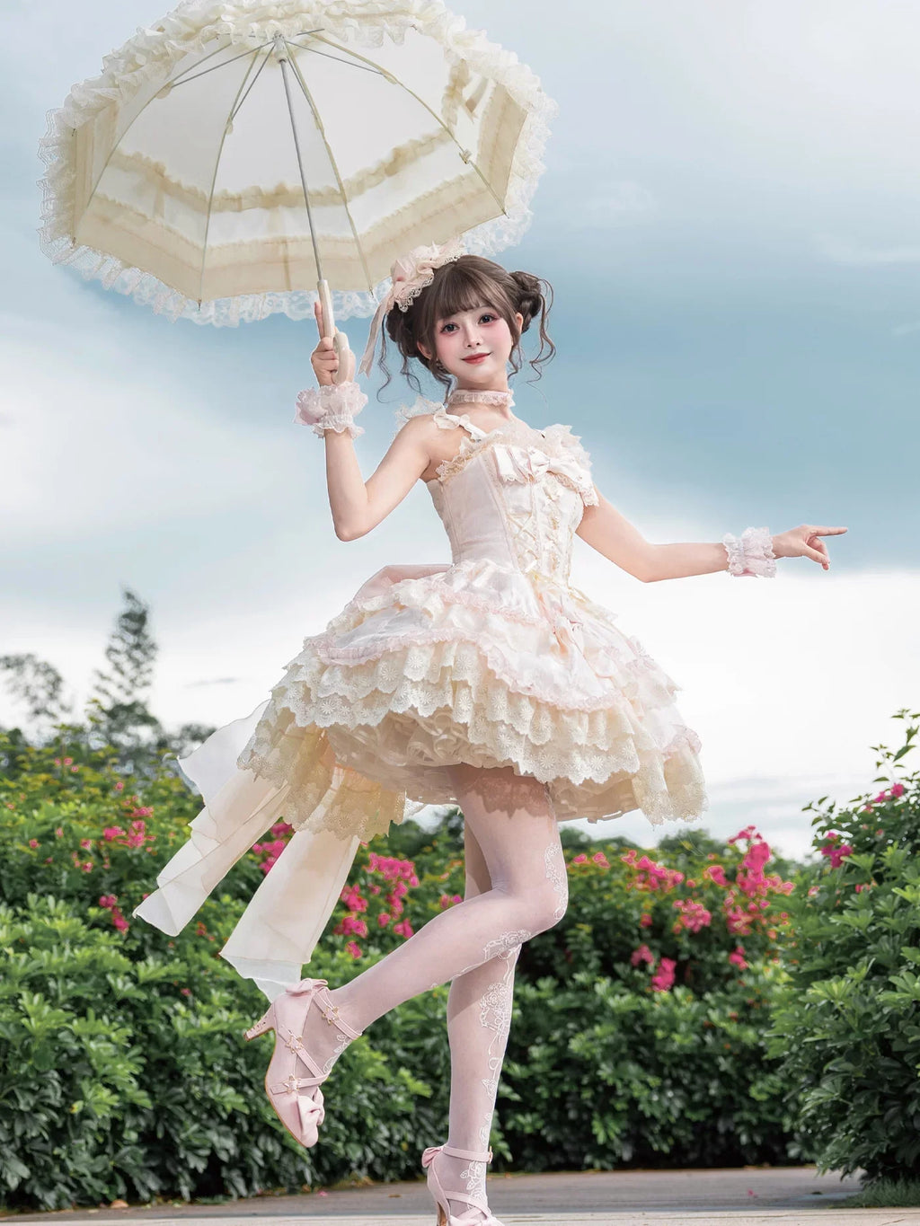 Realm of Sea Moon Sweet Lolita Jacquard JSK and Accessories - image 14