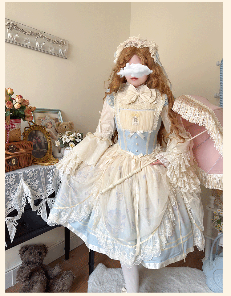 Plus Size Lolita Blouse, Princess Sleeves - image 3
