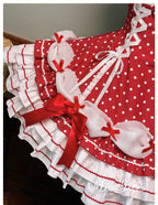 Old School Lolita Halter Neck OP Dress, Polka Dot Accent - image 56