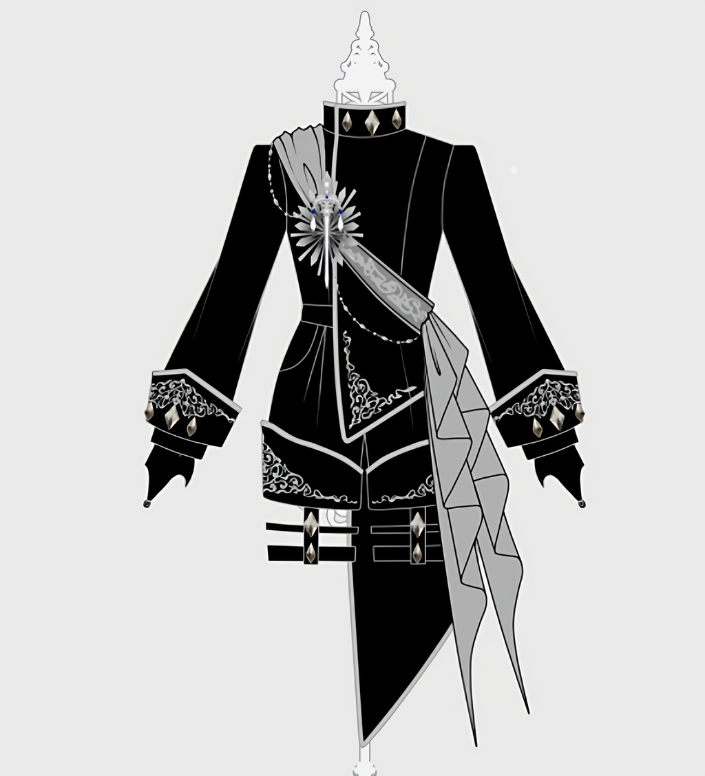 Oathbound Sword - Ouji Top, Shorts and High-Low Coat Collection - image 17