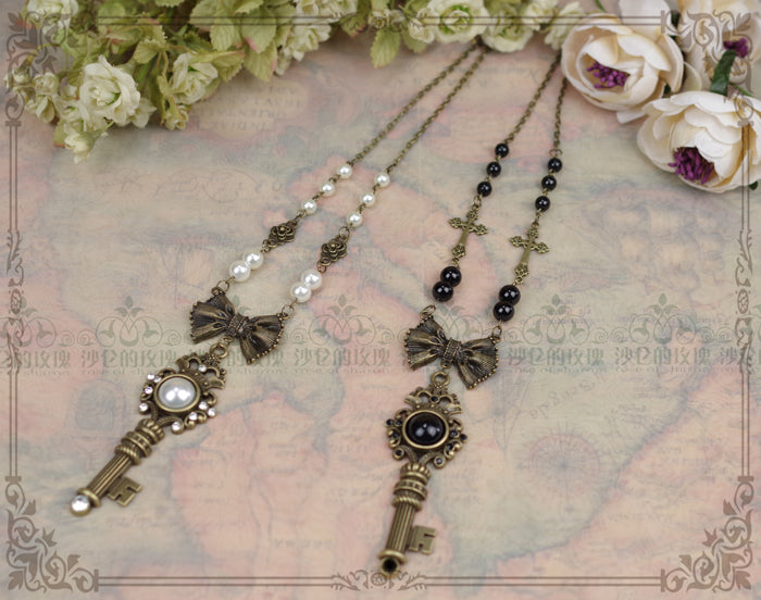 Gothic Lolita Retro Pearl Necklace - image 2