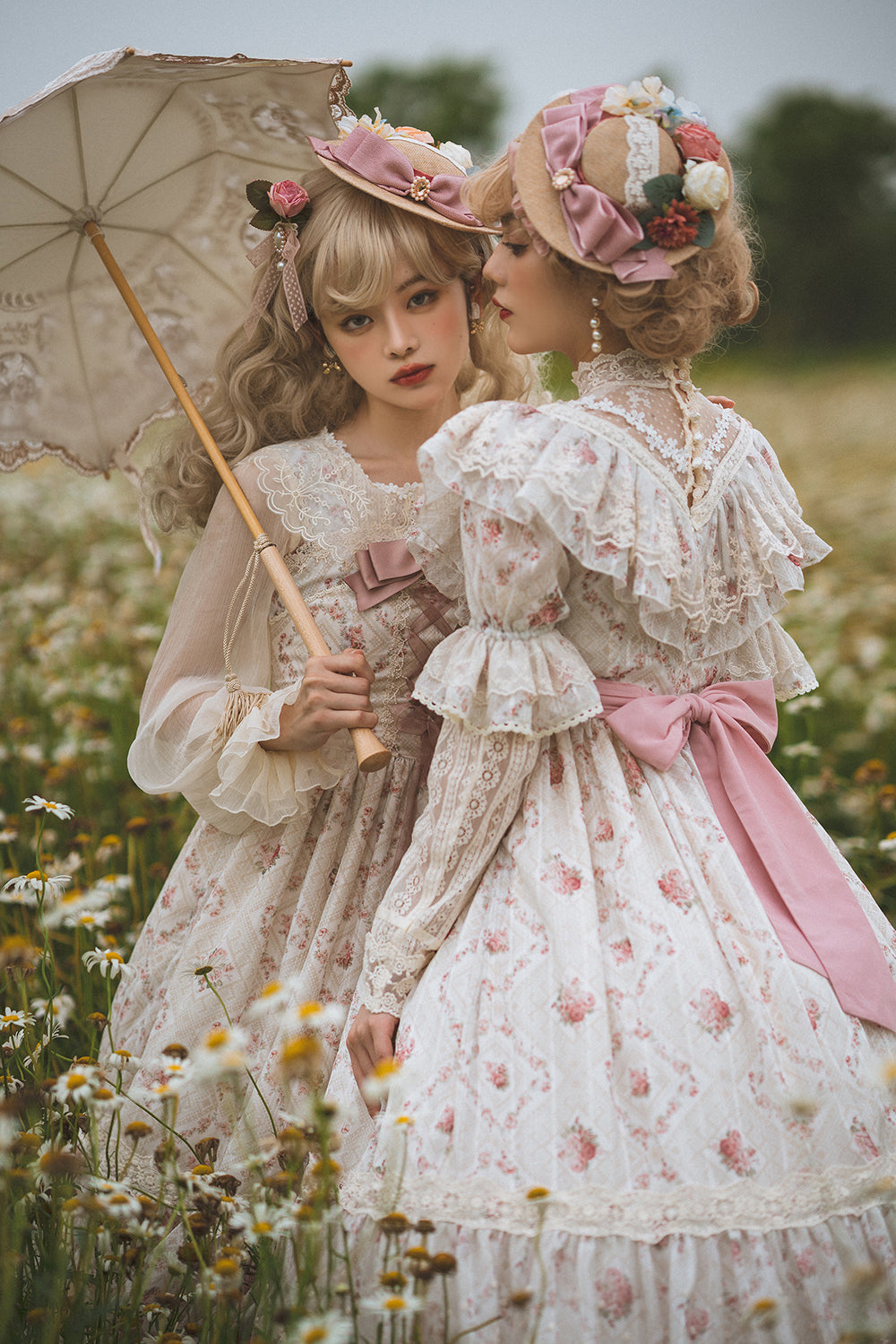 Woody Rose - Elegant Floral Lolita JSK Dress - image 7