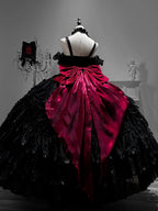 Gothic Lolita Wedding Corset JSK Dress, Lift-Up Hem - image 5