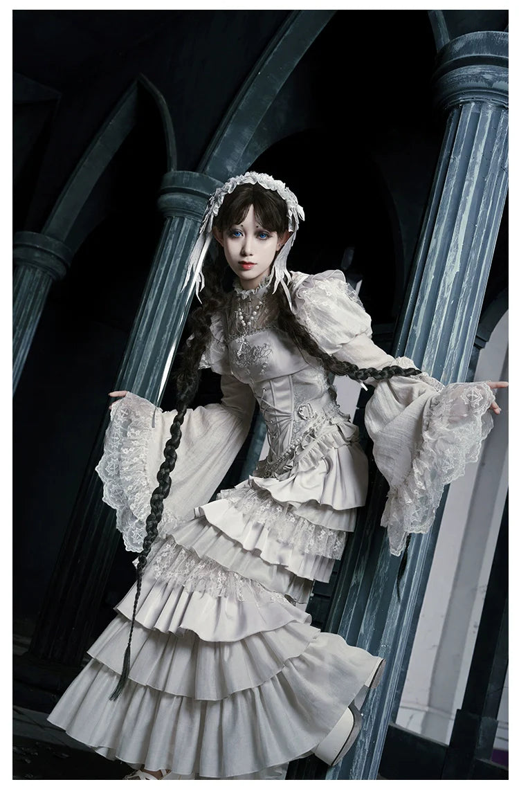 Humanoid Robot - Silver Gothic Lolita Mermaid Skirt Set - image 39
