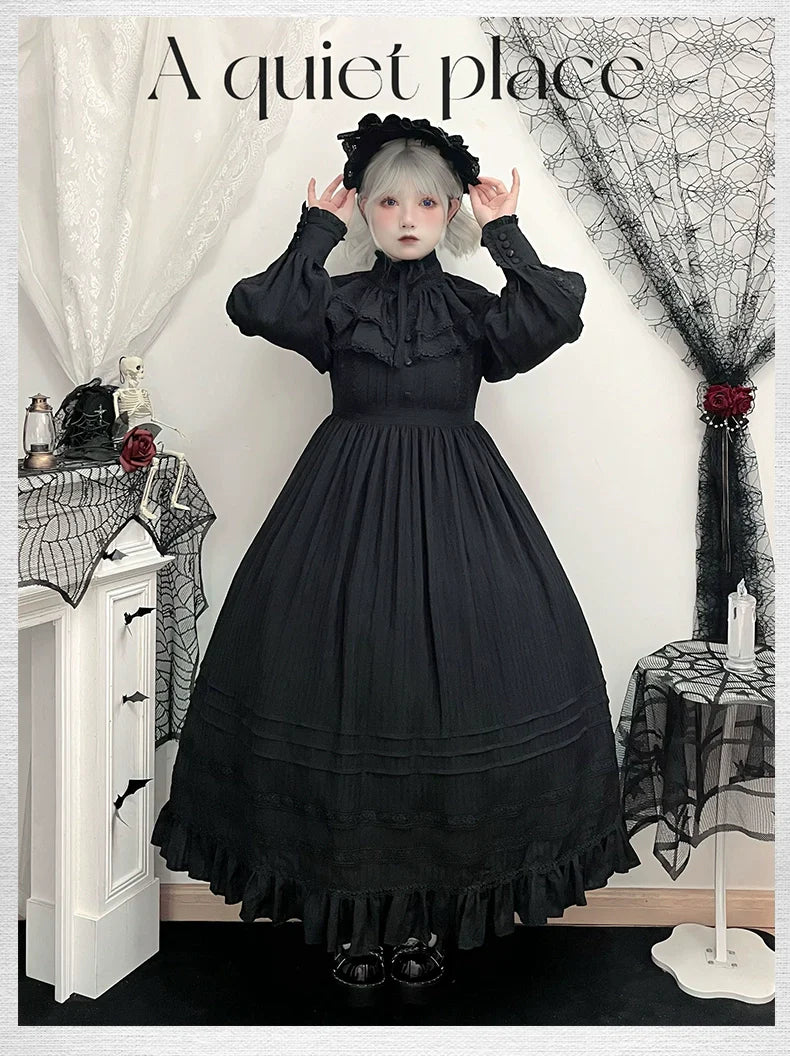 A Quiet Place - Nun Style Gothic Lolita OP Dress - image 12