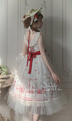 Strawberry Fruit Tea SP - Apricot Sweet Lolita Jumper Dress - image 4