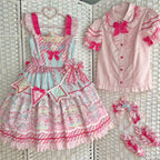 Candy Park Sweet Lolita Print Jumper Dress and Accessories - image 17