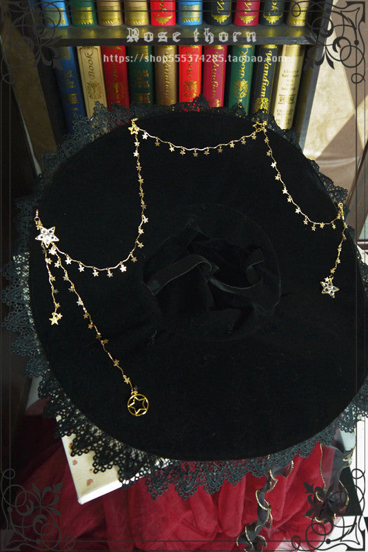 Twinkle Veil Lolita Halloween Witch Hat - image 20