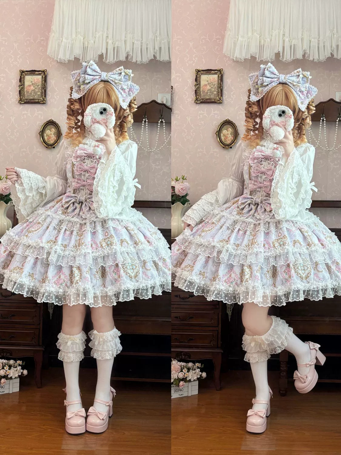 Candelabra Ode - Doll-like Sweet Lolita JSK Dress, Side Zipper - image 18