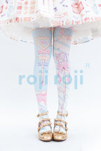 Fairy Kei Sweet Lolita Print Stockings - image 5
