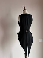 Final Nocturne - Black Gothic Lolita Vest, Bat-Wing Shape - image 12