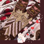 Kawaii Lolita Chocolate Color Cotton Socks - image 6