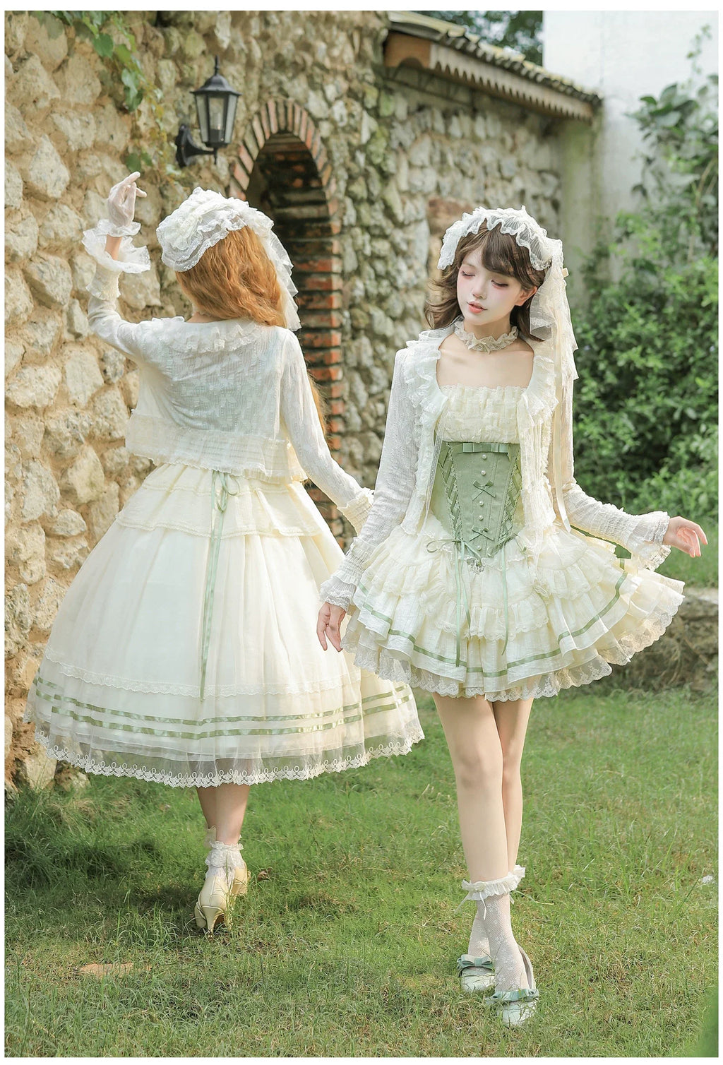 Unfailing - Classic Lolita Bow Jacquard Corset JSK Dress - image 5