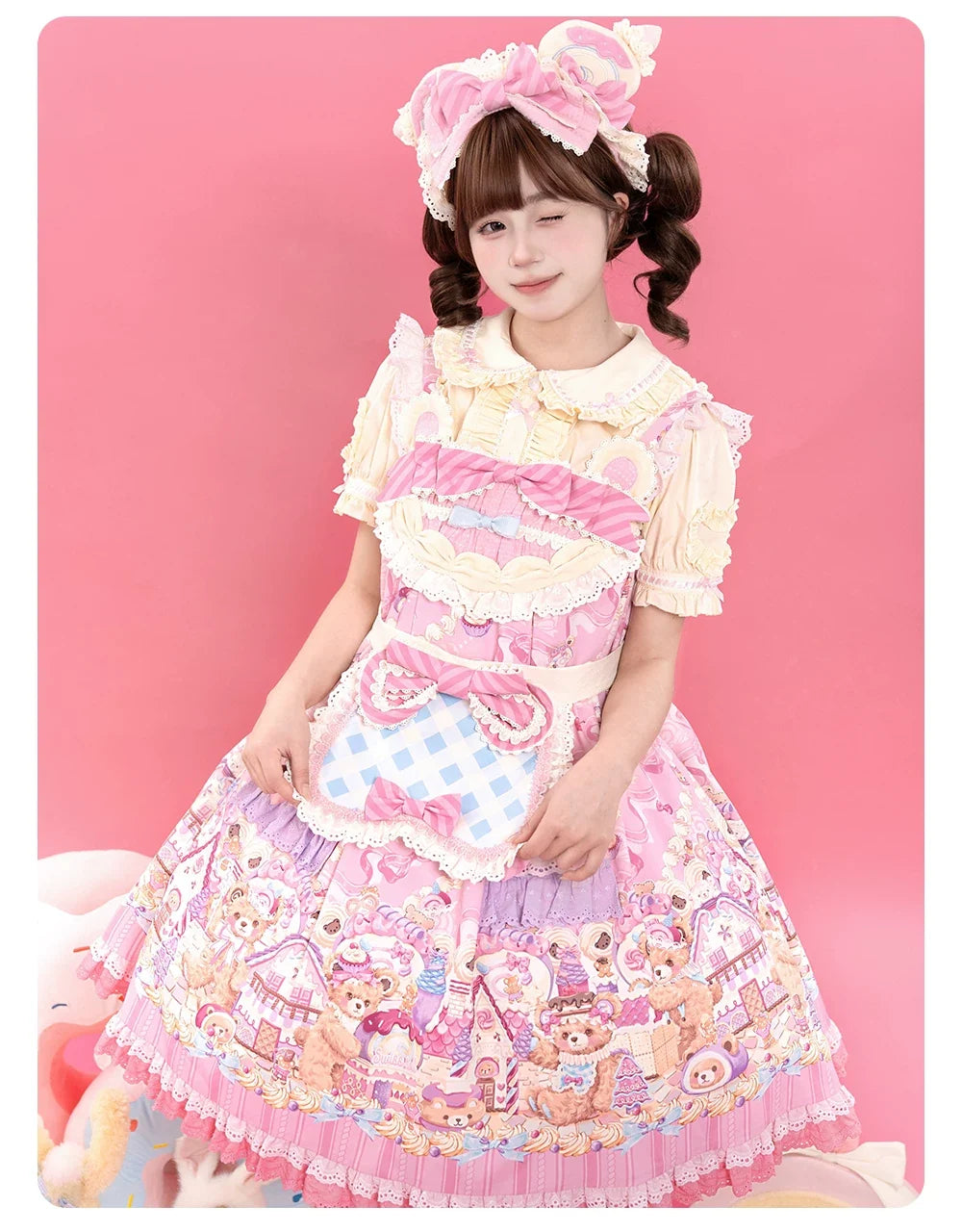 Bear Cake Sweet Lolita OP, JSK and Accessories - image 2