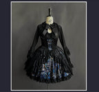 Night Traveler - Classic Gothic Lolita Dress with Stained Glass Window Print - image 17