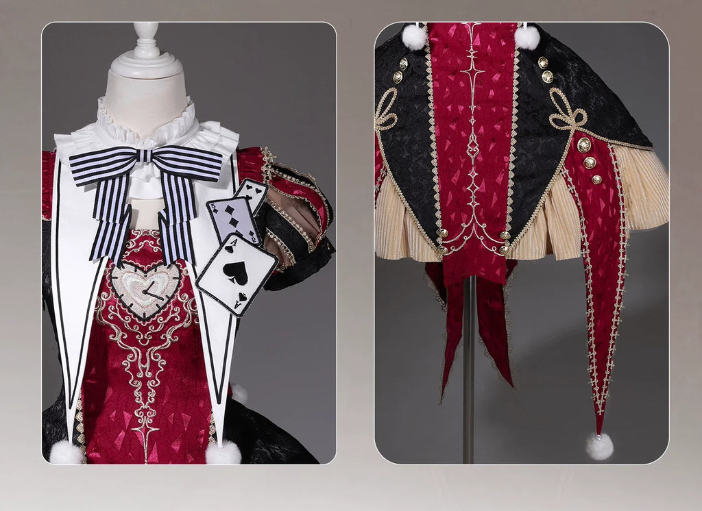 Gothic Lolita Jacquard Dress with Pointed Tail Hem and Accessories - image 12