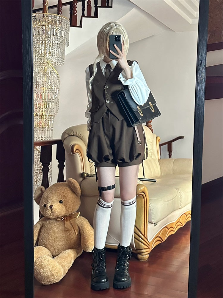 Detective Rabbit Kiri - Ouji Lolita Outfits, Backpack Pants - image 27