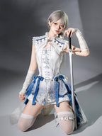 Blue Dragon Bone Ouji Lolita Shorts Suit with Trailing - image 10