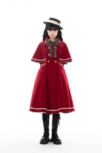 Galaxy Traveler - Classic School Lolita Overcoat with Detachable Cape and Bow - image 20