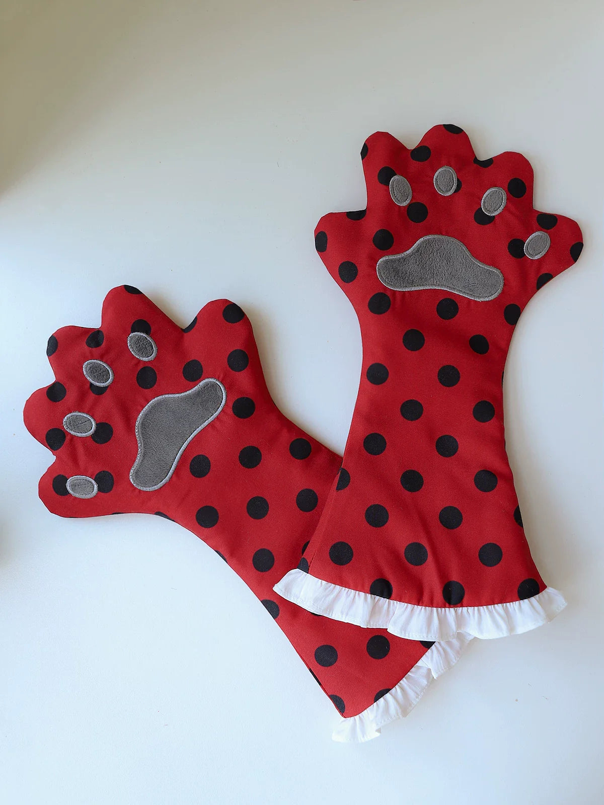Teacup Meow - Old School Lolita Polka Dot OP Dress, Cat and Teacup Patch - image 17