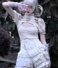 Gothic Punk Lolita Shorts and Tiered Lace Pantskirt - image 2
