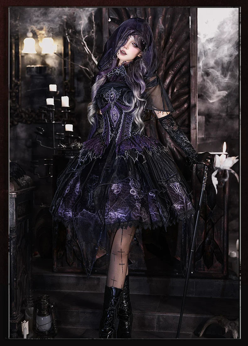 Bone Dragon - Gothic Lolita Corset JSK Dress Set with Embroidery - image 45