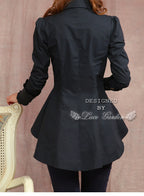Gothic Tailed-Hem Blouse and Multi-Layer Lolita Skirt Set - image 16