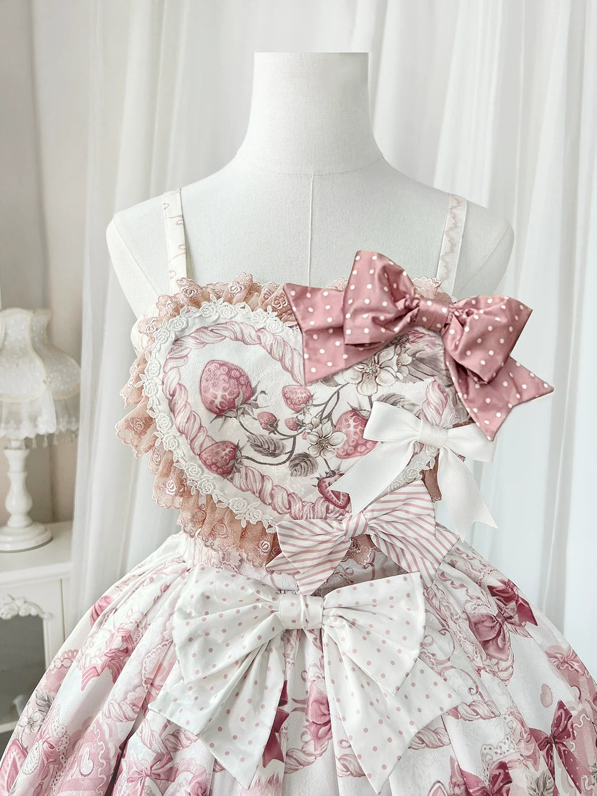 Dessert Catlets - Sweet Lolita JSK, Strawberry And Cat Prints - image 19
