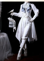 Crumbling Skeleton - Ouji Lolita Fishbone Embroideried Vest & Pants Suits - image 28