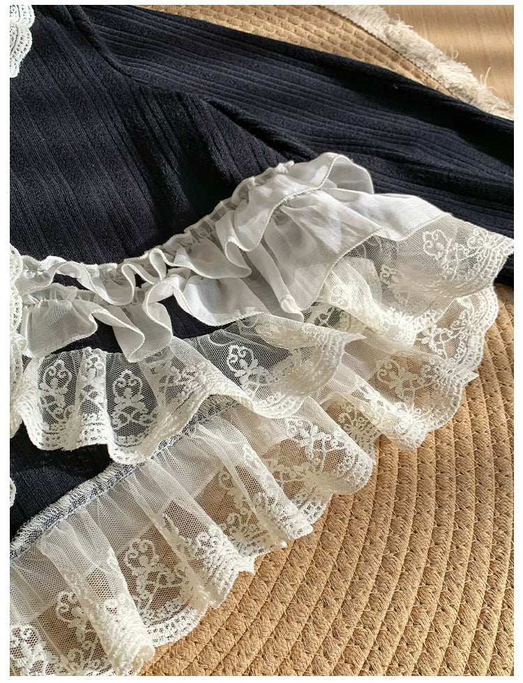 Bloom Period - Elegant Lolita Bolero, Layered Lace Ruffles - image 10