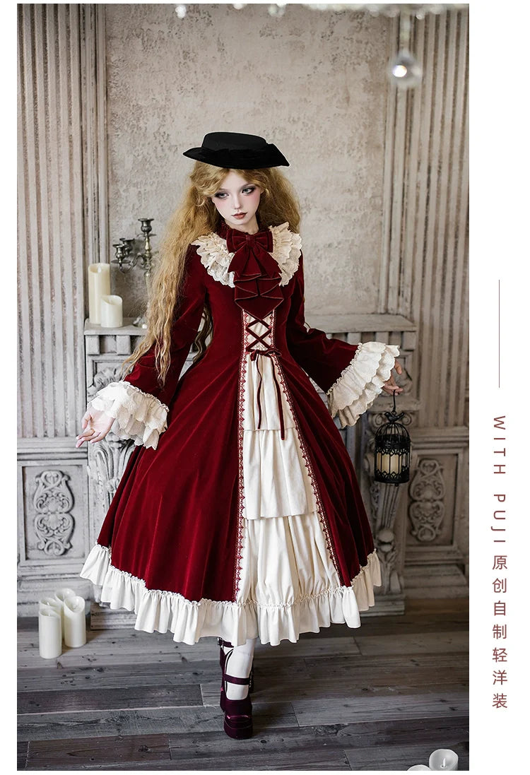 The Nutcracker - Winter Classic Lolita OP Dress, Front Opening and Accessories - image 18