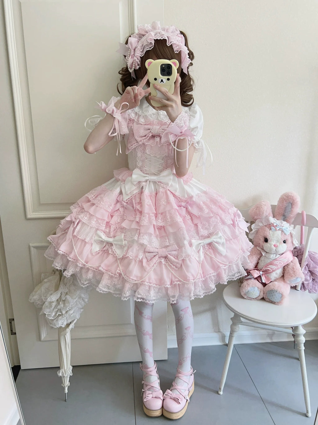 Love Descends - Wedding Lolita JSK Dress, White Blouse and Accessories - image 5