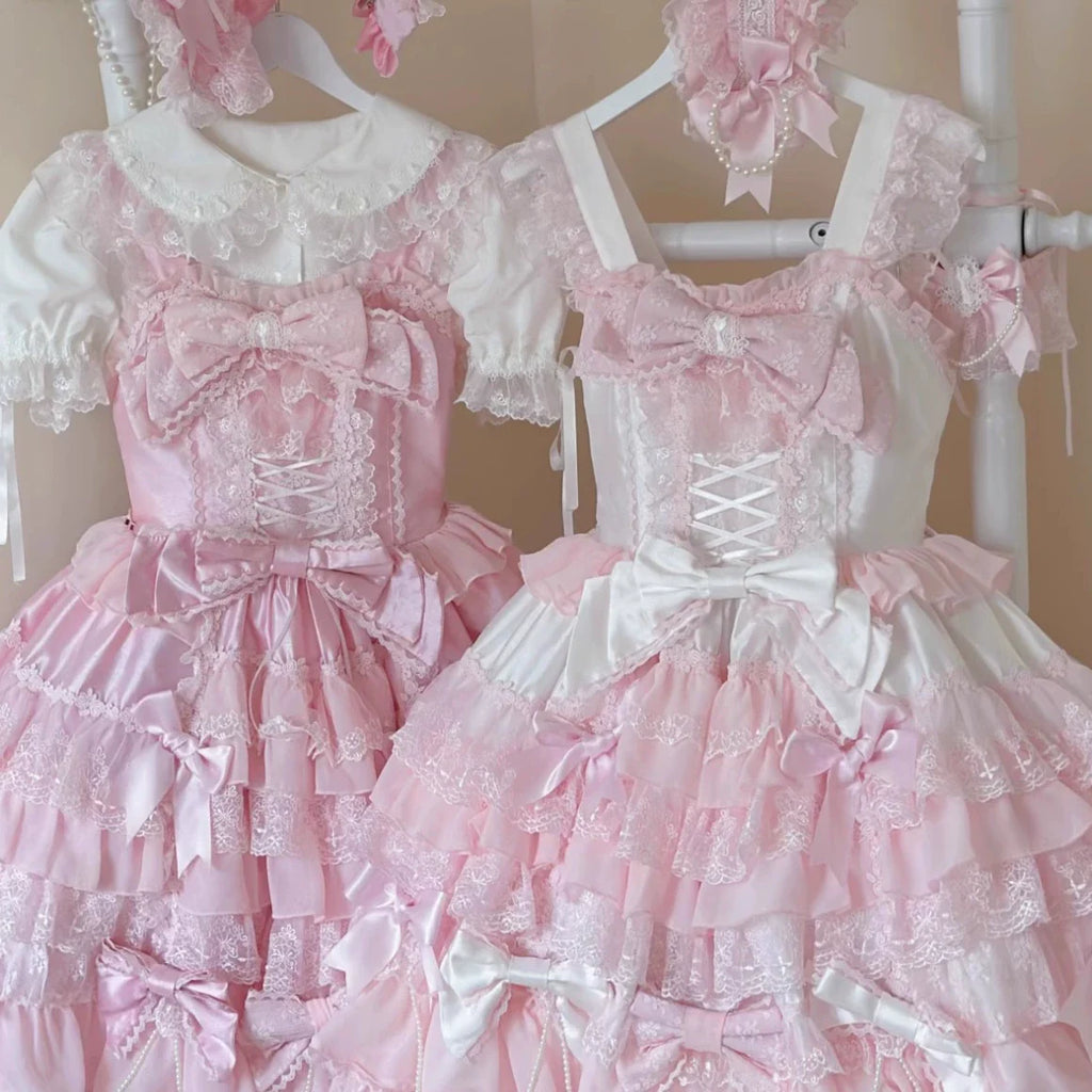 Love Descends - Wedding Lolita JSK Dress, White Blouse and Accessories - image 2