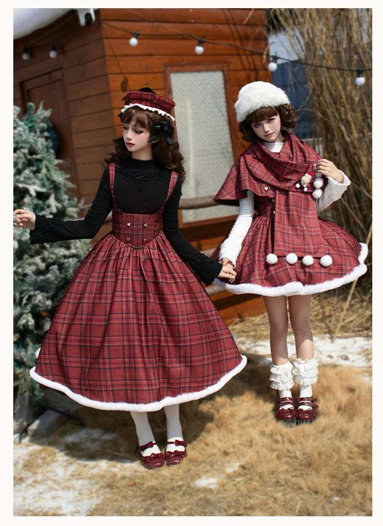 Wish Date - Twins Lolita Fishbone Bust-supporting JSK Winter Scarf-Cape and Accessories - image 5