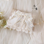 Elegant Lolita Bag Daisy Pearl Chain Lace Handbag - image 8
