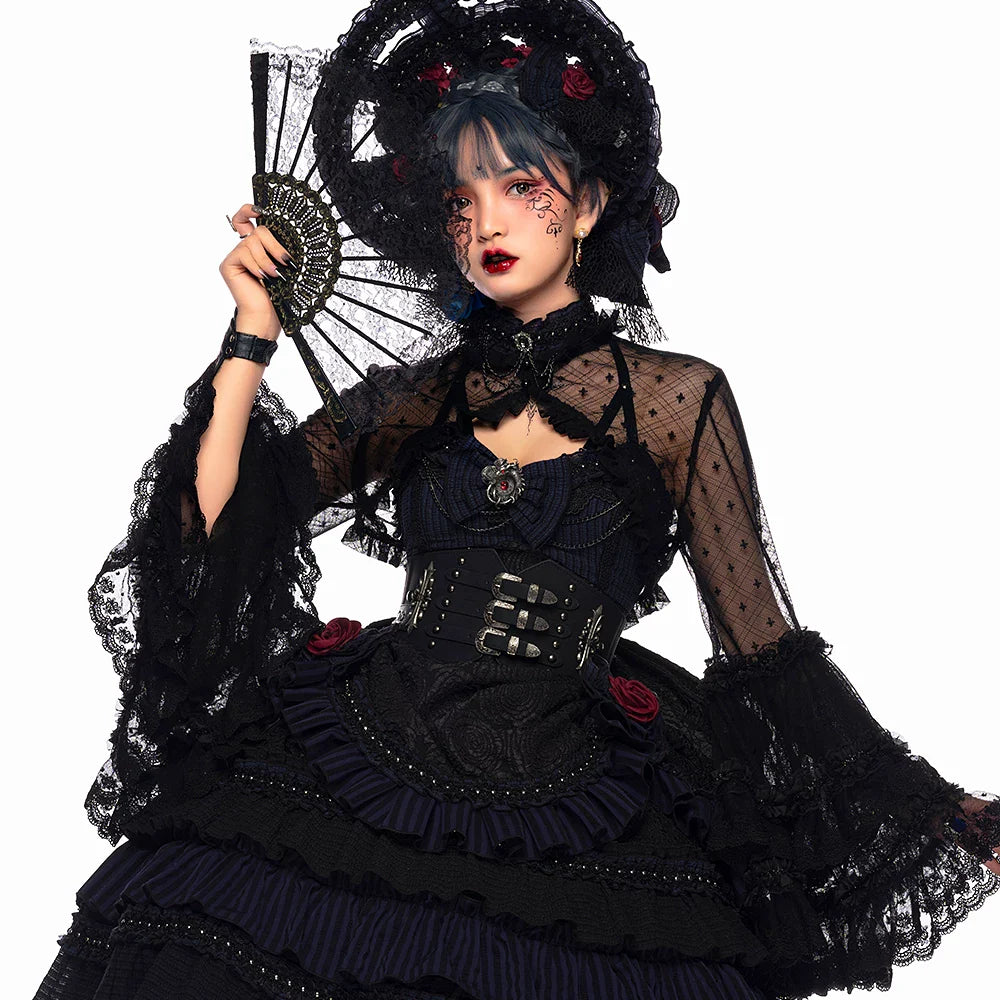 Ismailia - Gothic Lolita JSK Dress, Lace & Rose and Accessories - image 17