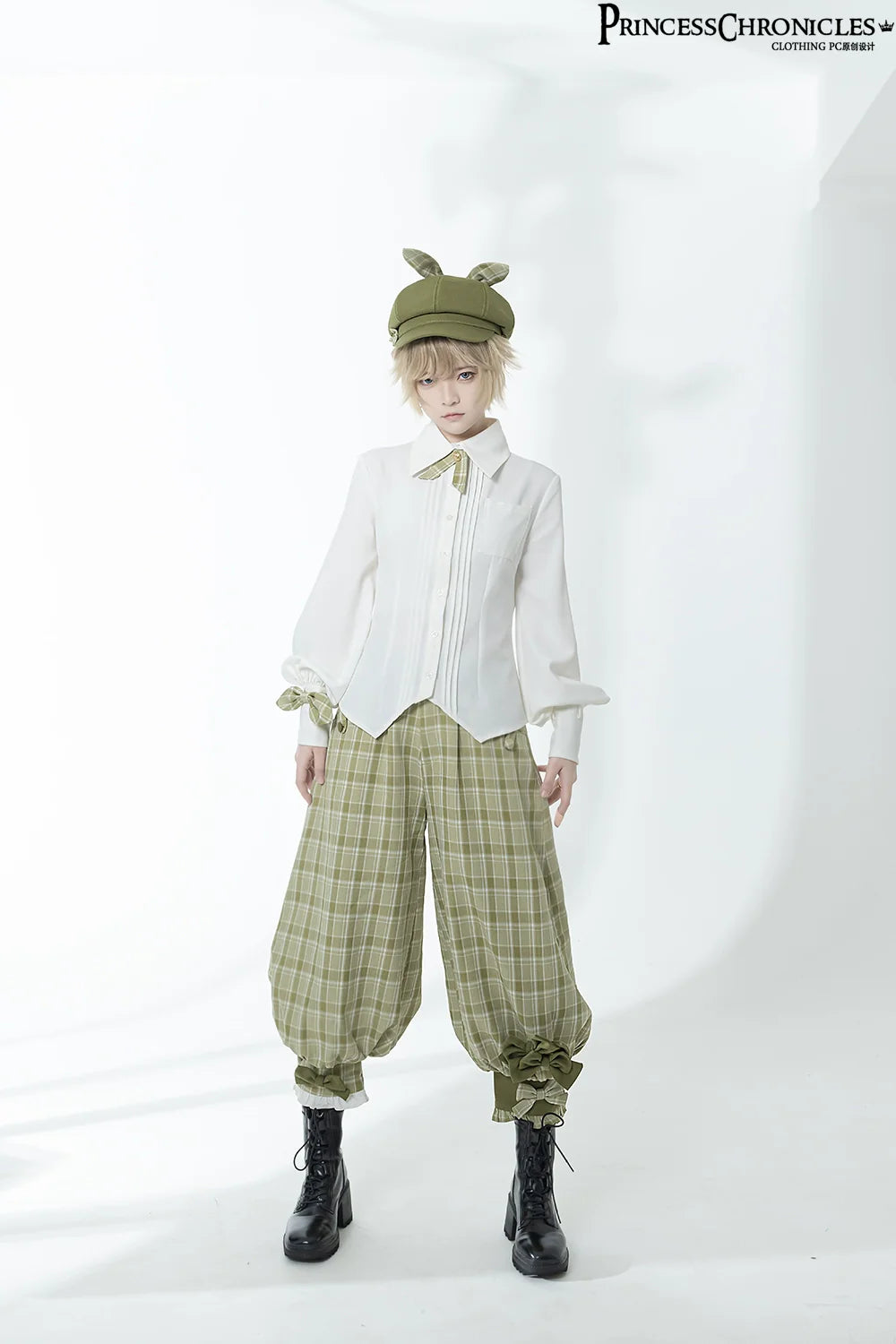 Secret Morning Paper - Ouji Lolita Shirt, Matcha Green Capri Pants Collection - image 28
