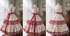 Skyfaring Strawberry - Printed Classic Lolita JSK Dress, Tired Hem - image 7