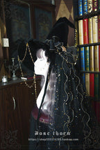 Twinkle Veil Lolita Halloween Witch Hat - image 19