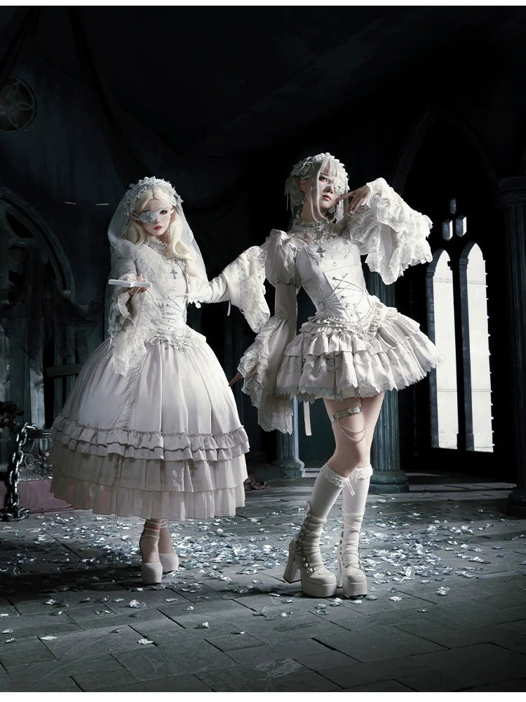 Humanoid Robot - Silver Gothic Lolita Mermaid Skirt Set - image 31