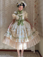 Lily of the Valley - Country Lolita OP Dress, Tiered Ruffles - image 2