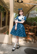 Showa Girl - Classic Lolita Showa Retro Idol Plaid OP Dress - image 4
