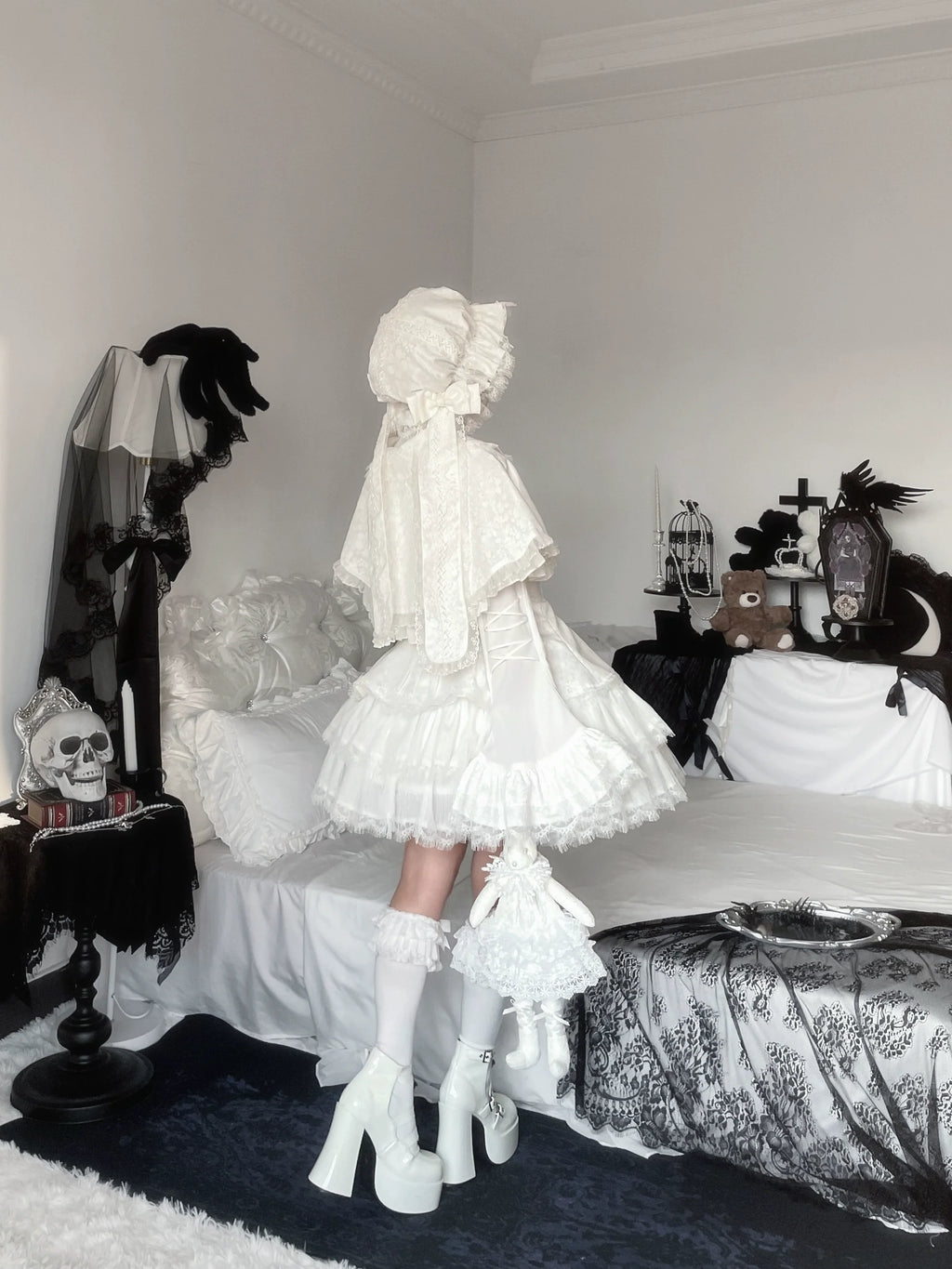 Bunny Fantasy Gothic Lolita JSK Dress and Princess Sleeve Shirt - image 6