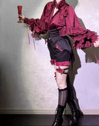 Blue Moon Bone Erosion - Gothic Lolita Waist Cincher, Bat Wing Hem - image 21