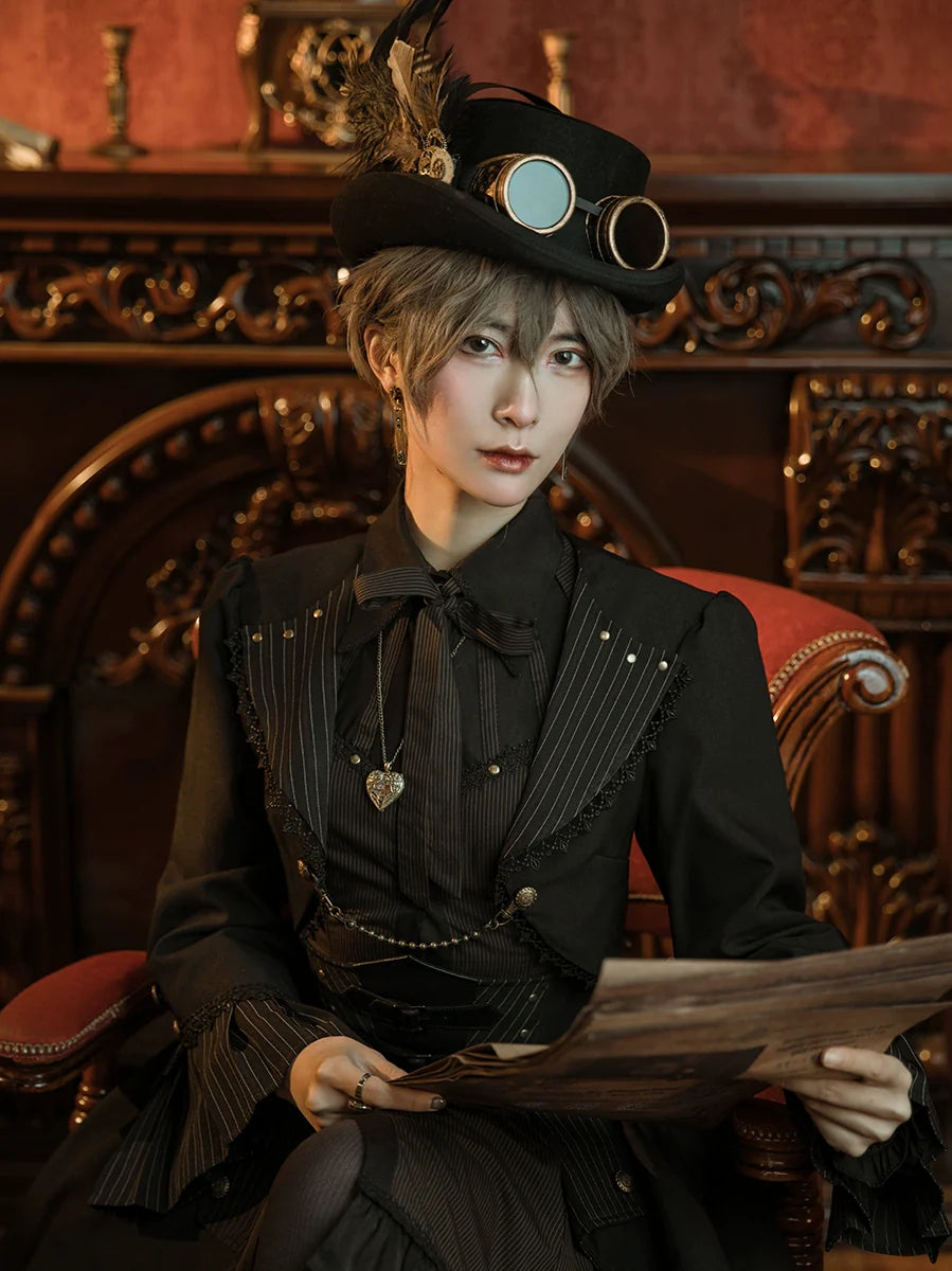 Gothic Lolita Black Cropped Cardigan Jacket - image 32