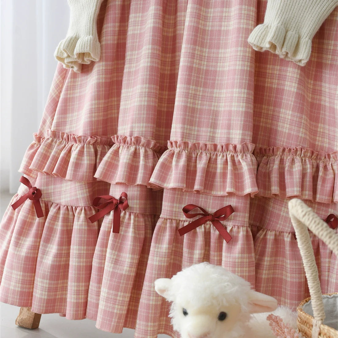 Green Fairy Tales Classic Plaid Plus Size Lolita JSK Dress - image 17