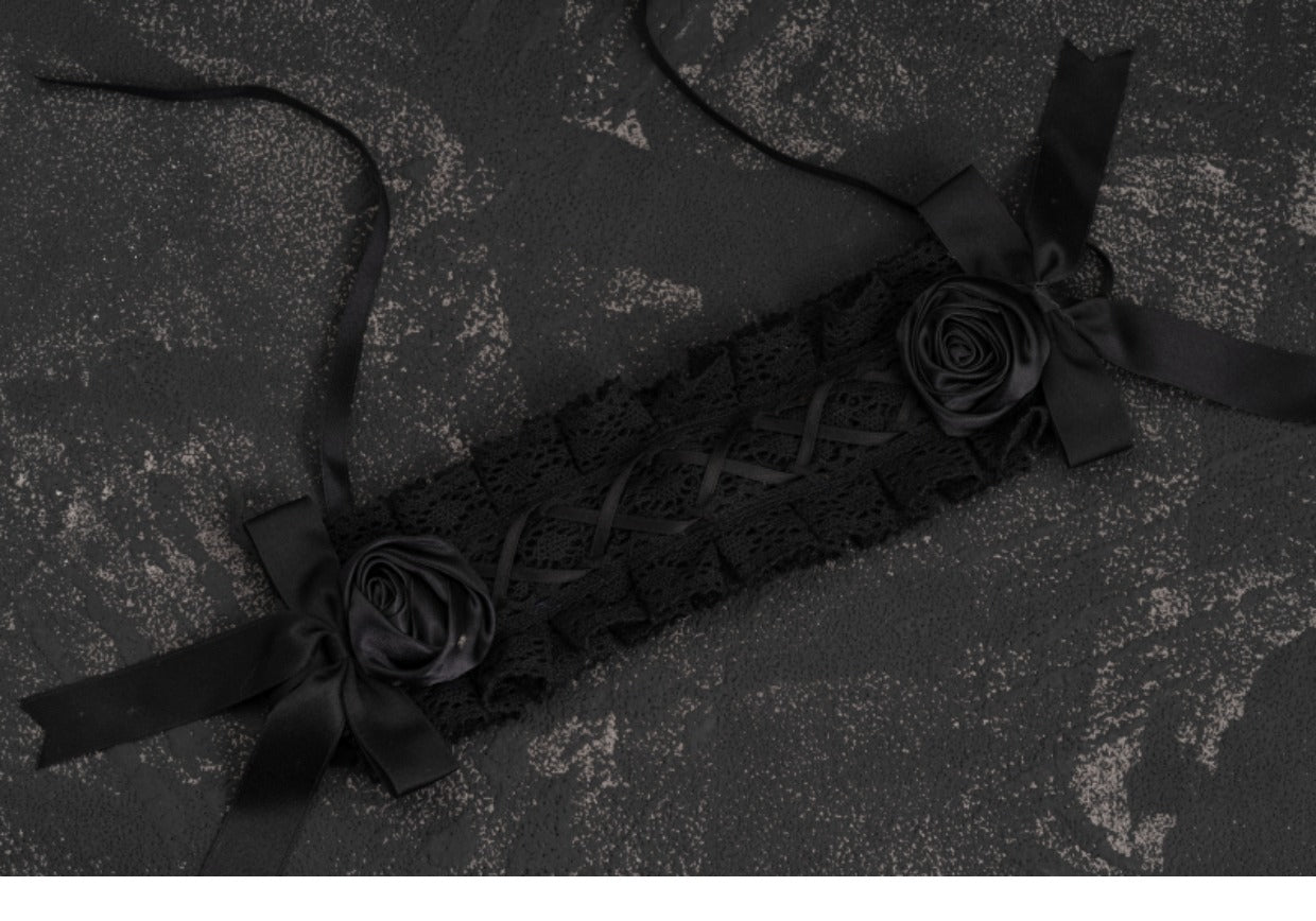 Gothic Handmade Black Rose Hairband - image 8