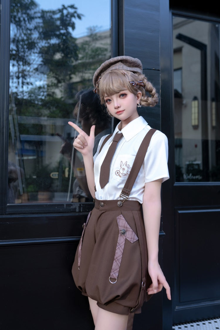 Ouji Lolita Brown Short Set - image 16