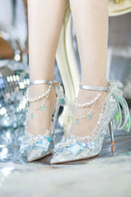 Mermaid Seashell - Sweet Lolita Heels with Detachable Chains - image 5